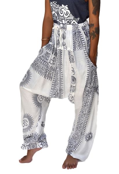 SKA Thin Ohm Harem Pant- White