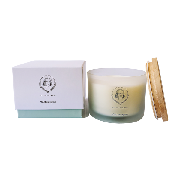Anke Products - Wild Lemongrass 370g Soy Candle in Gift Box