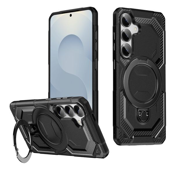 Rotating Magnetic Stand Armor Phone Case Compatible With Samsung Galaxy S24
