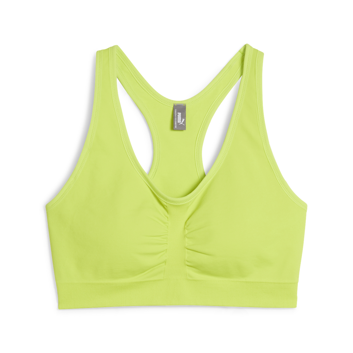 Puma Women's 4Keeps Shapeluxe Seamless Training Sports Bra - Lime Pow