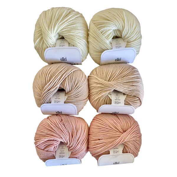 Elle Merino DK (6x 50g balls) - Blush Latte