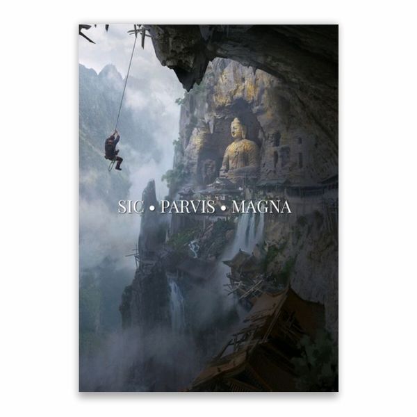 Sic Parvis Magna Unchartered Poster - A1
