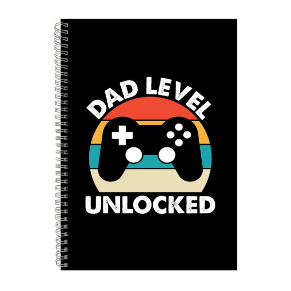 Dad Level Unlocked Notebook Father's Day Gift Idea A4 Notepad 137