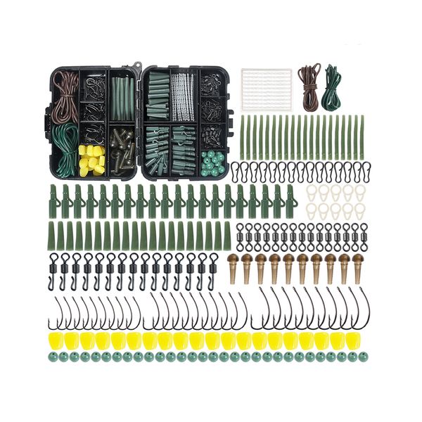 307 Piece Fishing Accessories Anti Tangle Sleeves Hook Fishing Tackle Kit