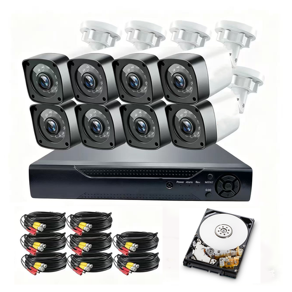 16MP Circuit Surveillance 8Channel Wired Cameras System+Free 1TB hard drive
