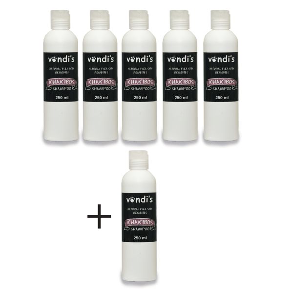 Vondi's Khakibos Flea Shampoo - 6 x 250ml