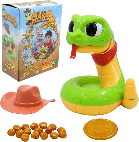 Electric Rattlesnake Toy with Motion Sensor, Gold Stealing Party Game