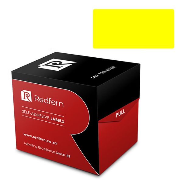 Redfern 32mm x 50mm Color Code Labels - Yellow 5's