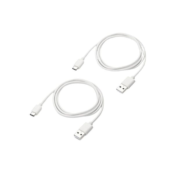 Pack of 2 1m Type-C Cable - White