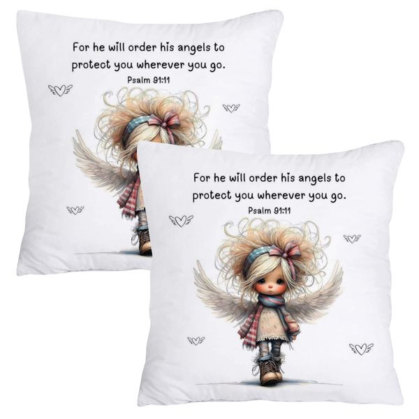 Scatter Cushion Cover Set (50cmx50cm) - For He will order his angels