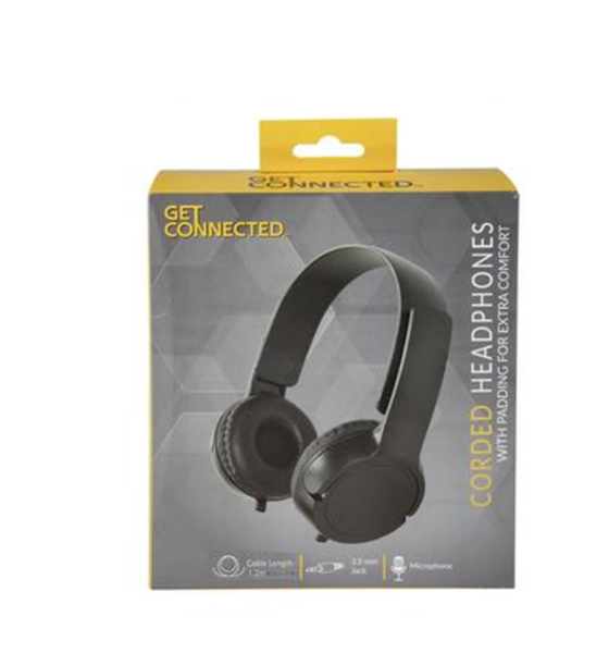 Get Connected - Corded Headphones With Mic