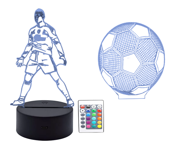 Ronaldo CR7 Smart Illusional 3D LED Light - Double Plate