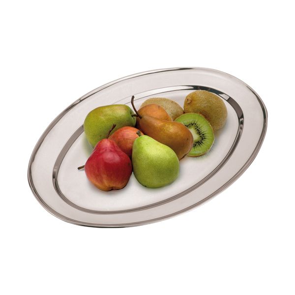 Excellence Homeware - Serving Plate, Stainless Steel - 18x10cm