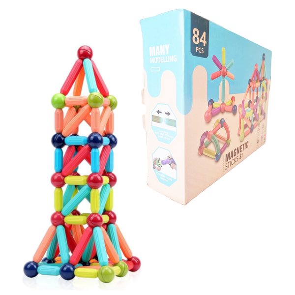 84 Piece Kids Puzzle Magnetic Sticks