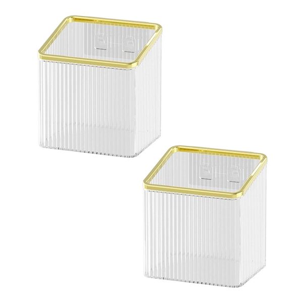 Wall-Mounted Transparent Storage Boxes 2-Pack