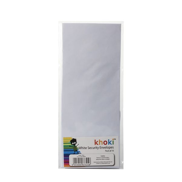 Security Envelopes White 11 x 24cm 10 Pack - Pack Of 5