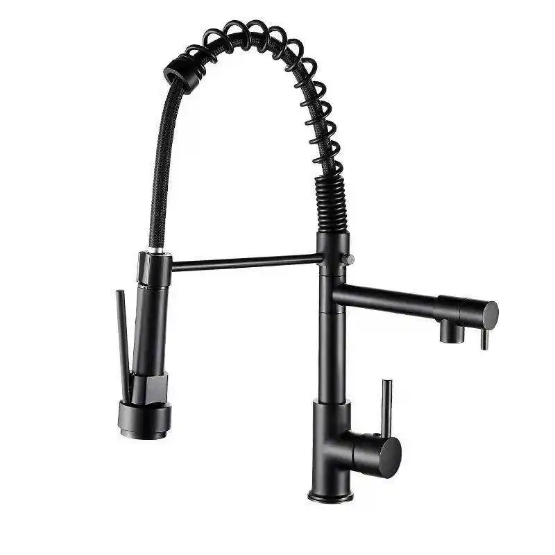 Matte Black Pull Out Kitchen Mixer - 6525B