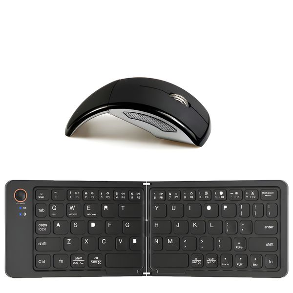 2 in 1 Foldable Bluetooth Keyboard &amp; Wireless Mouse Portable Set