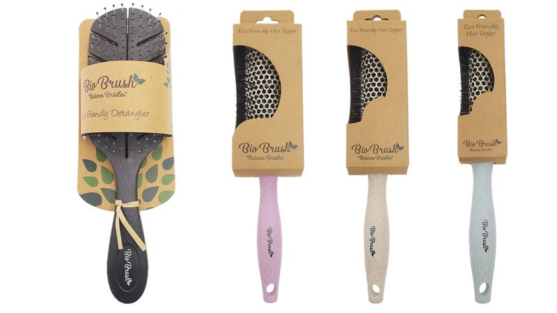 Bio Brush Eco Friendly Set - White Leaf Brush + 64mm, 50mm &amp; 38mm brushes