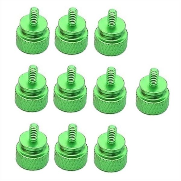 10Pcs/Lot UNC6-32 M3.5 Hand Screw for PSU Computer Case Screws Green