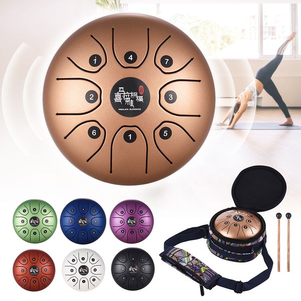 Steel Tongue Drum 8-Tone C Key with Mallets Bag