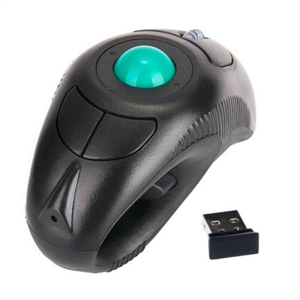 2.4G Wireless Air Mouse Ergonomic Trackball Handheld Finger USB Mouse