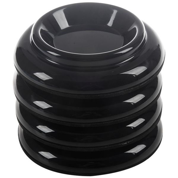 Piano Caster Cups 4Pcs Palstic Leg Foot Pads Set (Black)