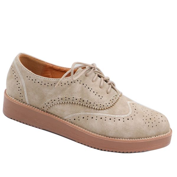 Jada Ladies Lace Up Flat Form Loafer