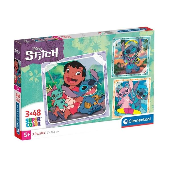 Clementoni 3 x 48 Piece Puzzle Square Stitch Disney