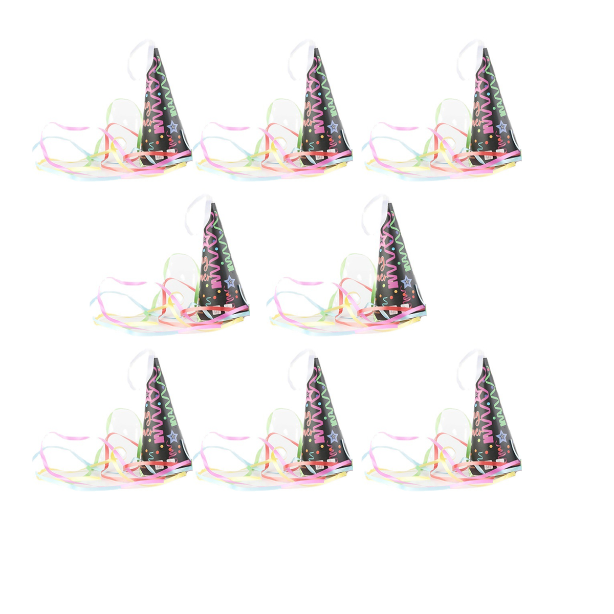 Hanging Hand Throwing Ribbon Cannon for Wedding Birthday Party – Pack of 8