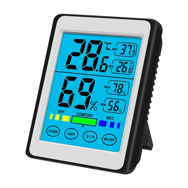 Touch Screen Electronic Digital Display Thermometer And Hygrometer