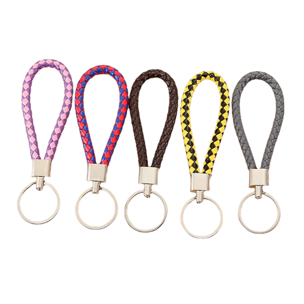 Braid Loop Detail Keyring - Keychain - Keyholder- 5 Pieces