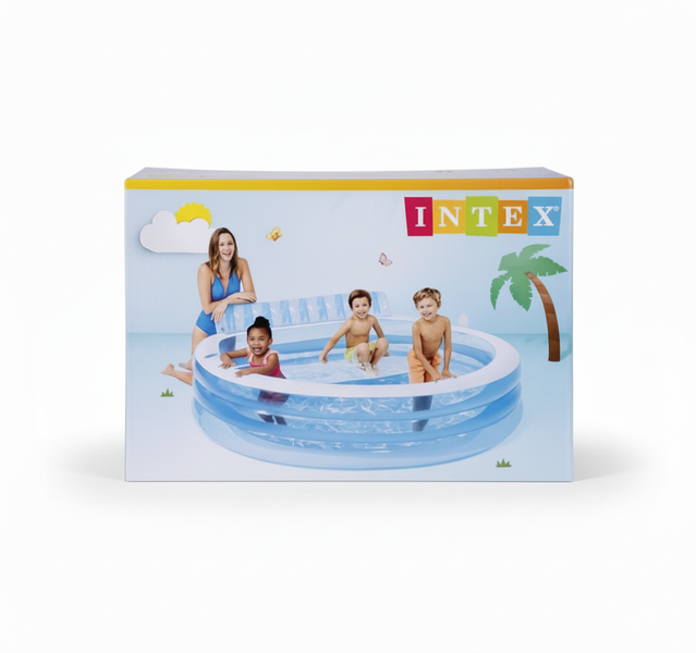 Intex Inflatable Pool Swim Centre Lounge for Kids, 224 cm x 216 cm x 76 cm