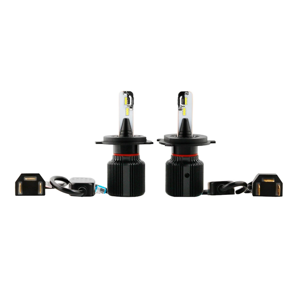 H4 200W 8000 Lumen Super Bright LED Headlight Bulbs 6500K - 3 PIN