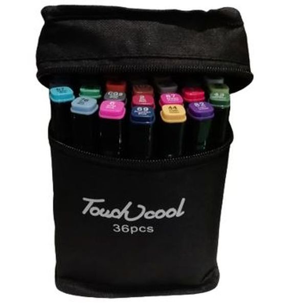 36 Set Touch Cool Dual Tip Alcohol Marker Highlighter Fineliner Pens Art