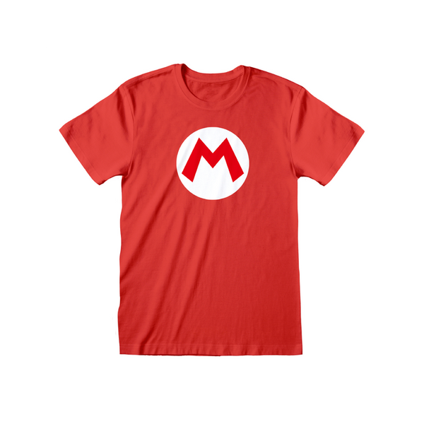 Officially Licensed Nintendo Super Mario T-Shirt - Mario Badge
