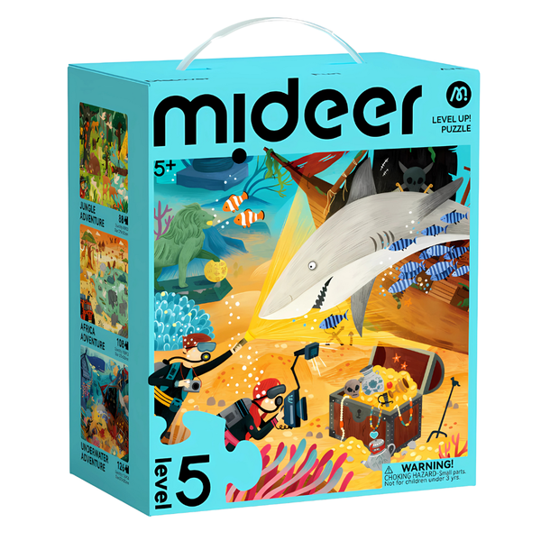 Mideer Level Up Jigsaw Puzzle for Kids - 3-in-1 Level 5 Wonderful Adventure