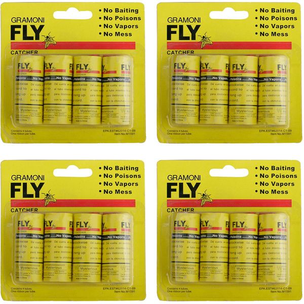 Fly Catcher Trap Sticky Ribbon - 4 packs