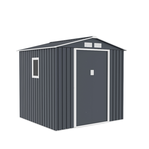 FDB Metal Shed 2x2m Archer Plus B Grey