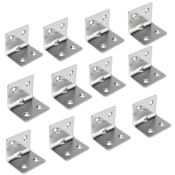 Tool DIY Stainless Steel L Shaped Corner Brackets Set Of 12 -32mm
