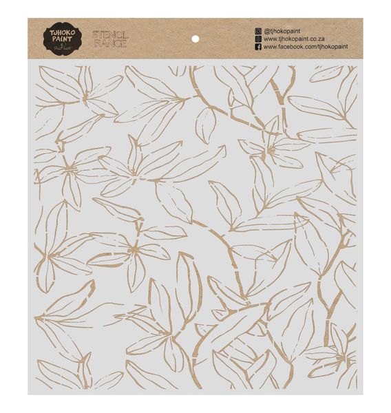 Tjhoko Paint Stencil - 30x30cm - Leaves 1
