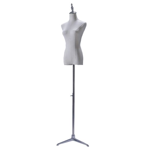 DIY Craft Adjustable Height Female Half-Body Mannequin Torso Stand - 140cm