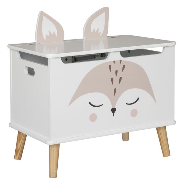 Childrens Fox Storage Cabinet White