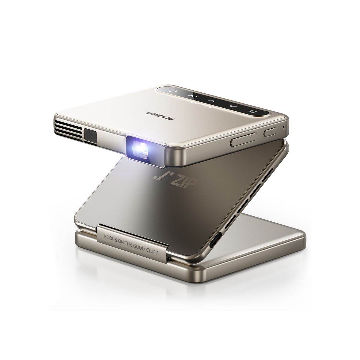 Aurzen Zip LED Projector - 100 ANSI Lumens 24W PD Charge Tri-Fold