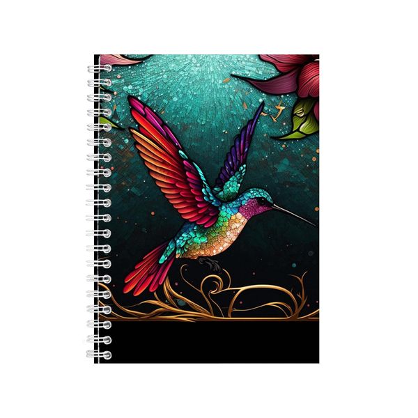 Hummingbird Stained Glass Notebook Animal Gift Idea A4 Notepad Pad 88
