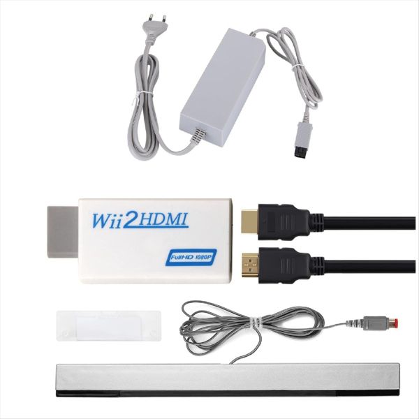 Ac Power Adapter+ Wii2 To Hdmi-Compatible Adapter Us Plug