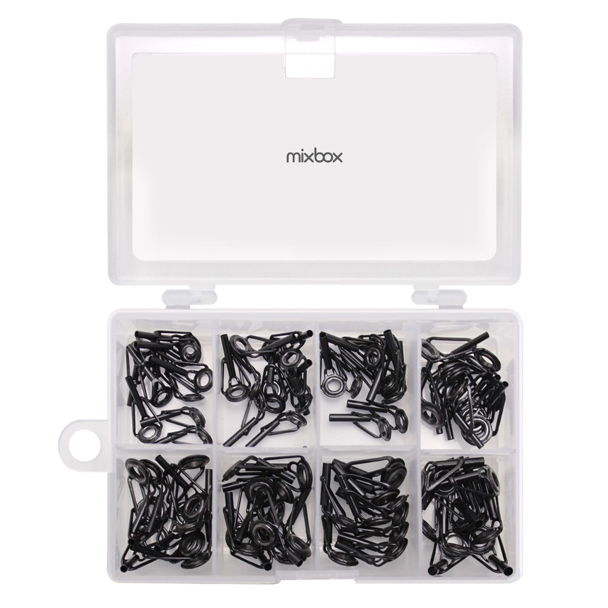 Mix Box Fishing Rod Stainless Ceramic Guide Rod Rings Kit – 8 Sized – 80PCs