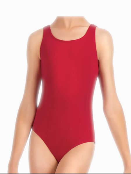 Red Leotard Sleeveless