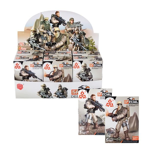 Bulk Pack x 12 Boys Playset Set DIY Combat Figurine