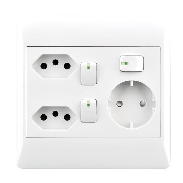 Bright Star 2 New RSA Sockets + Schuko plug For 4 X 4 Box